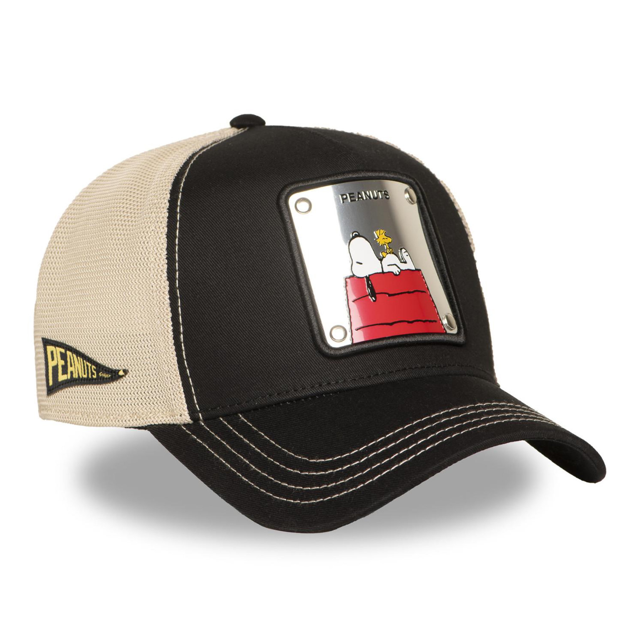 Voir la diapositive 4 : CAPSLAB Casquette Trucker avec filet finitions premium Peanuts Metal 6