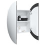Voir la diapositive 5 : VIDAXL Armoire de salle de bain miroir rond et LED Blanc 54x54x17,5 cm