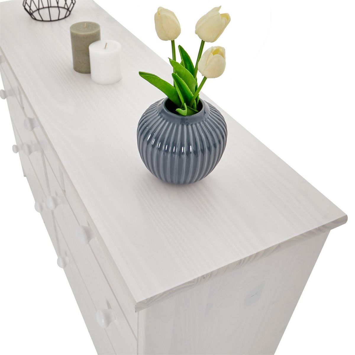 IDIMEX Commode en pin RONDO, 3+4 tiroirs