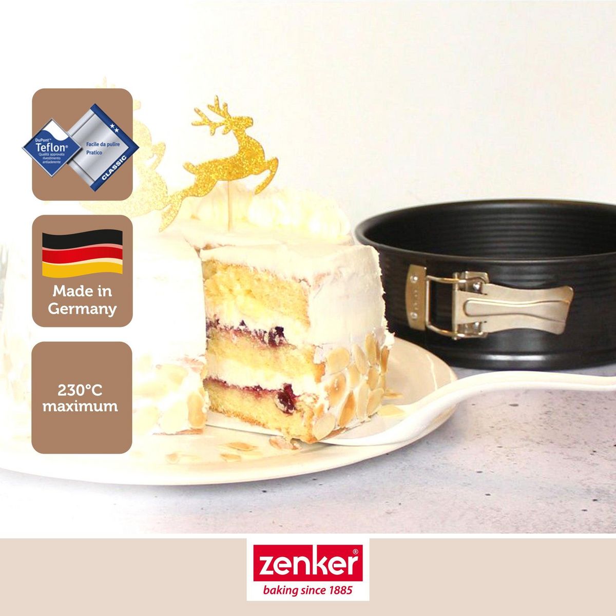 ZENKER Ensemble de 2 Moules à manqué à charnière 20 cm Zenker Black Metallic