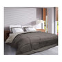 Voir la diapositive 2 : POYET MOTTE Couette Microfibre 400g/m2 CALGARY Taupe + Lin 220x240cm