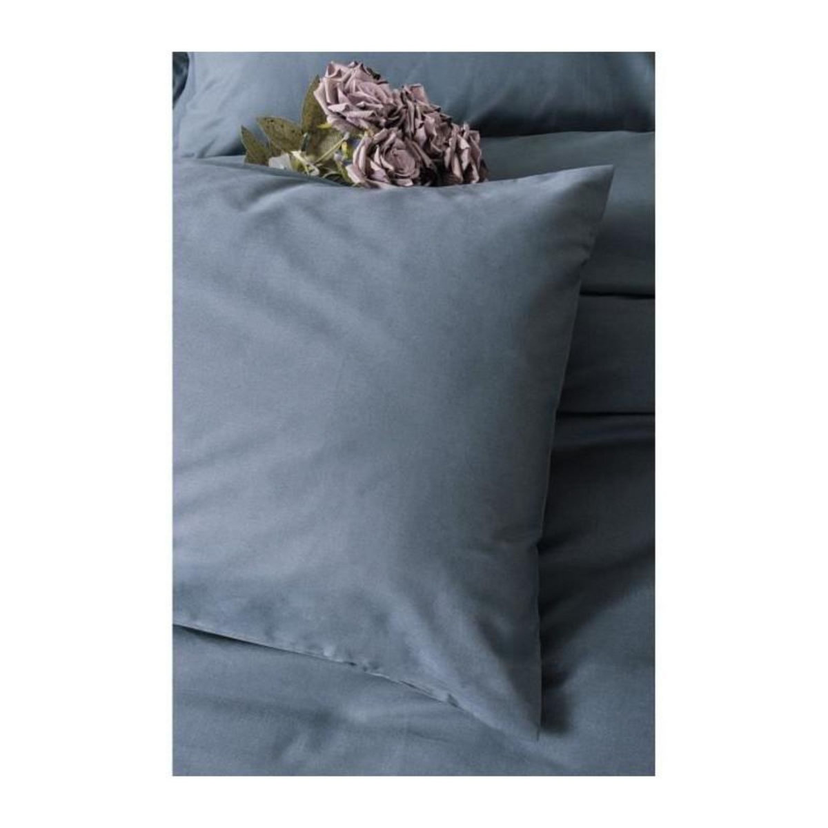 GENERIQUE Parure de lit - 129CTN64626 - 1 housse de couette 220 x 240 cm + 2 taies d'oreiller 60 x 60 cm - 100% coton ranforcé - Anthraci