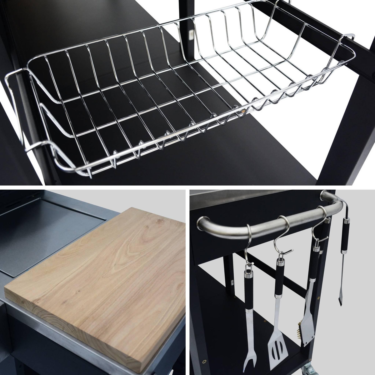 SWEEEK Barbecue au gaz D'Artagnan cuisine extérieure 5 brûleurs évier avec housse