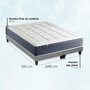 Voir la diapositive 5 : IDLITERIE Ensemble Matelas Ressort 7 zones + Mémoire de forme + Sommier KING STYLE + couette + oreillers - Fabriqué en France