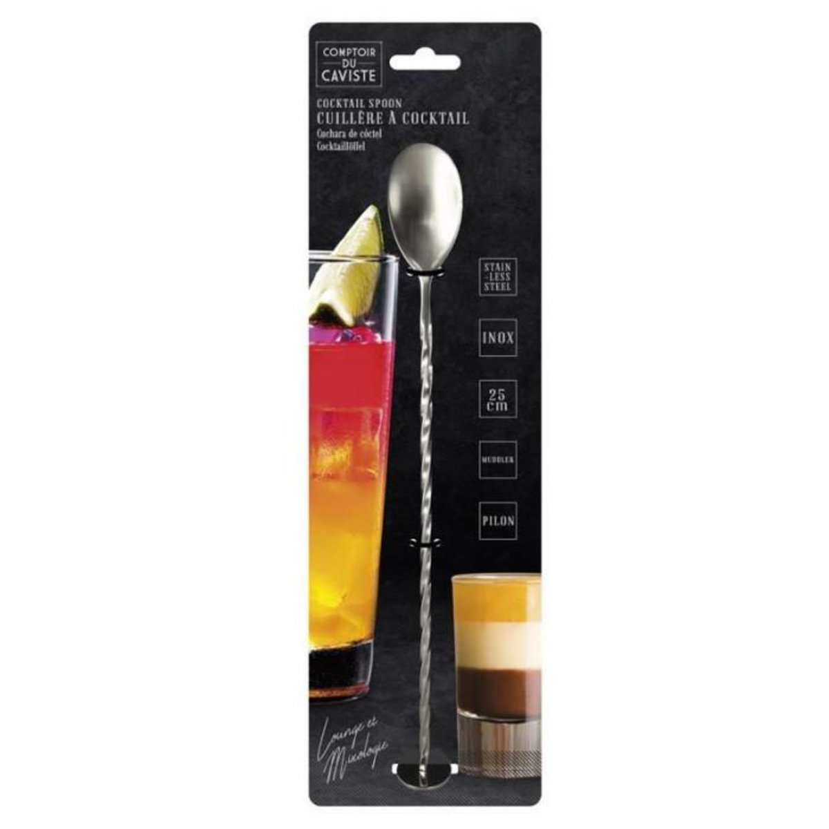 Paris Prix Cuillère à Cocktail  Caviste  25cm Argent