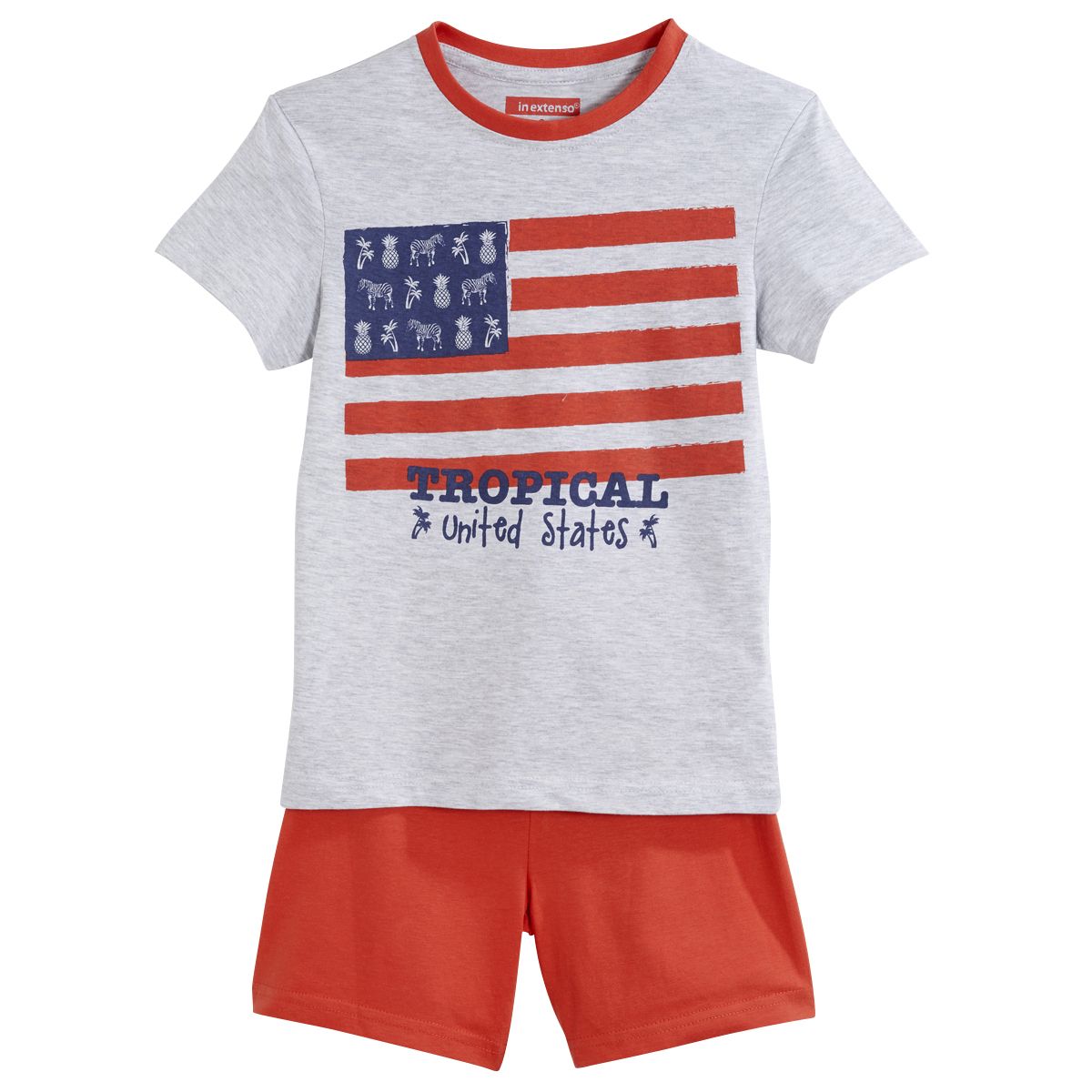 IN EXTENSO Pyjashort drapeau américain garçon