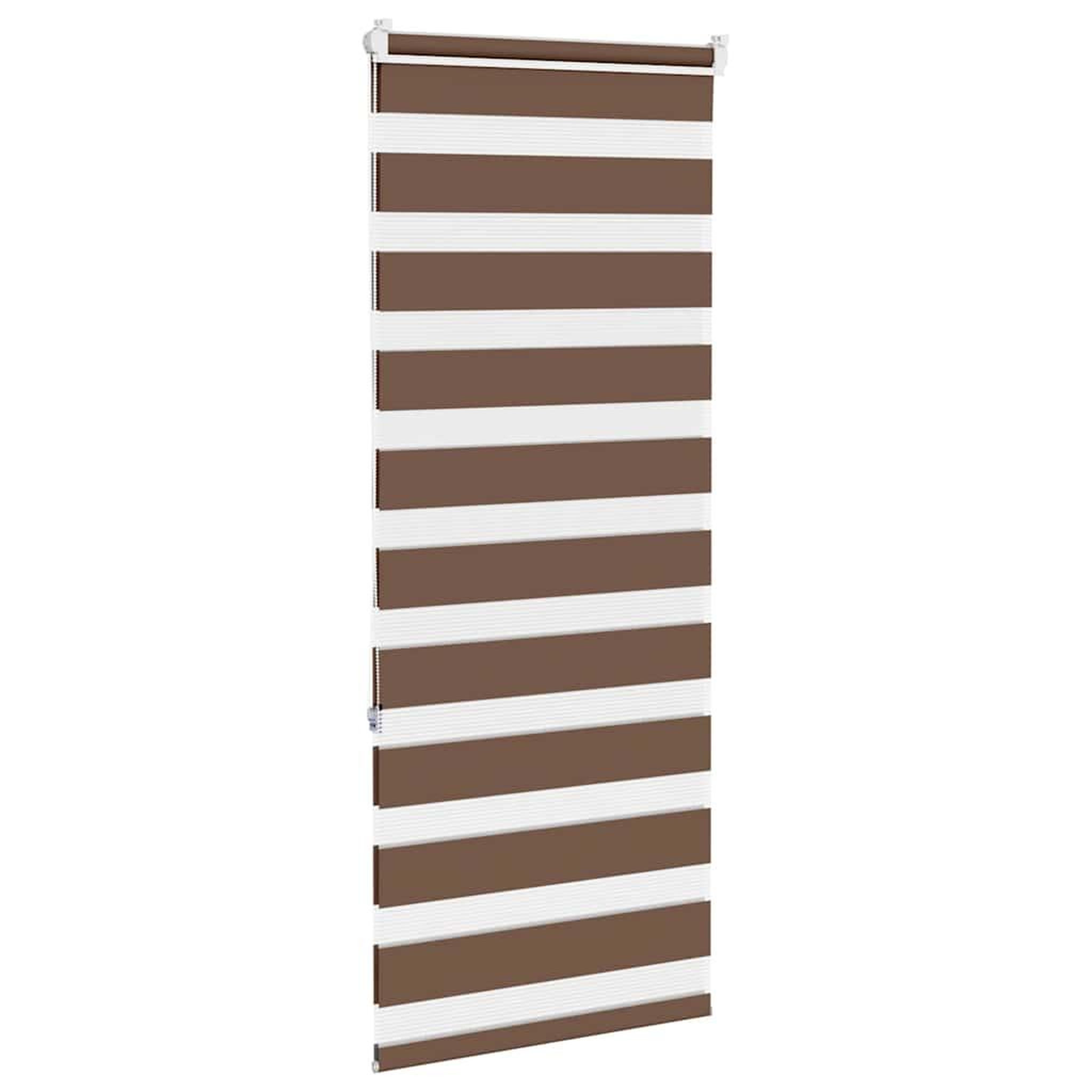 Voir la diapositive 4 : VIDAXL Store zebre marron 65x150 cm largeur du tissu 60,9 cm polyester