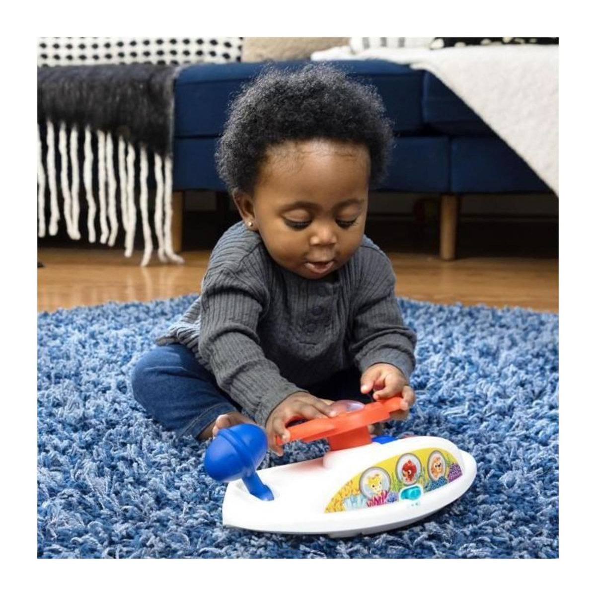 BABY EINSTEIN Trotteur sous marin - BABY EINSTEIN - Ocean Explorers Dive & Discover 3 en 1 - Jouet amovible pour jouer par terre