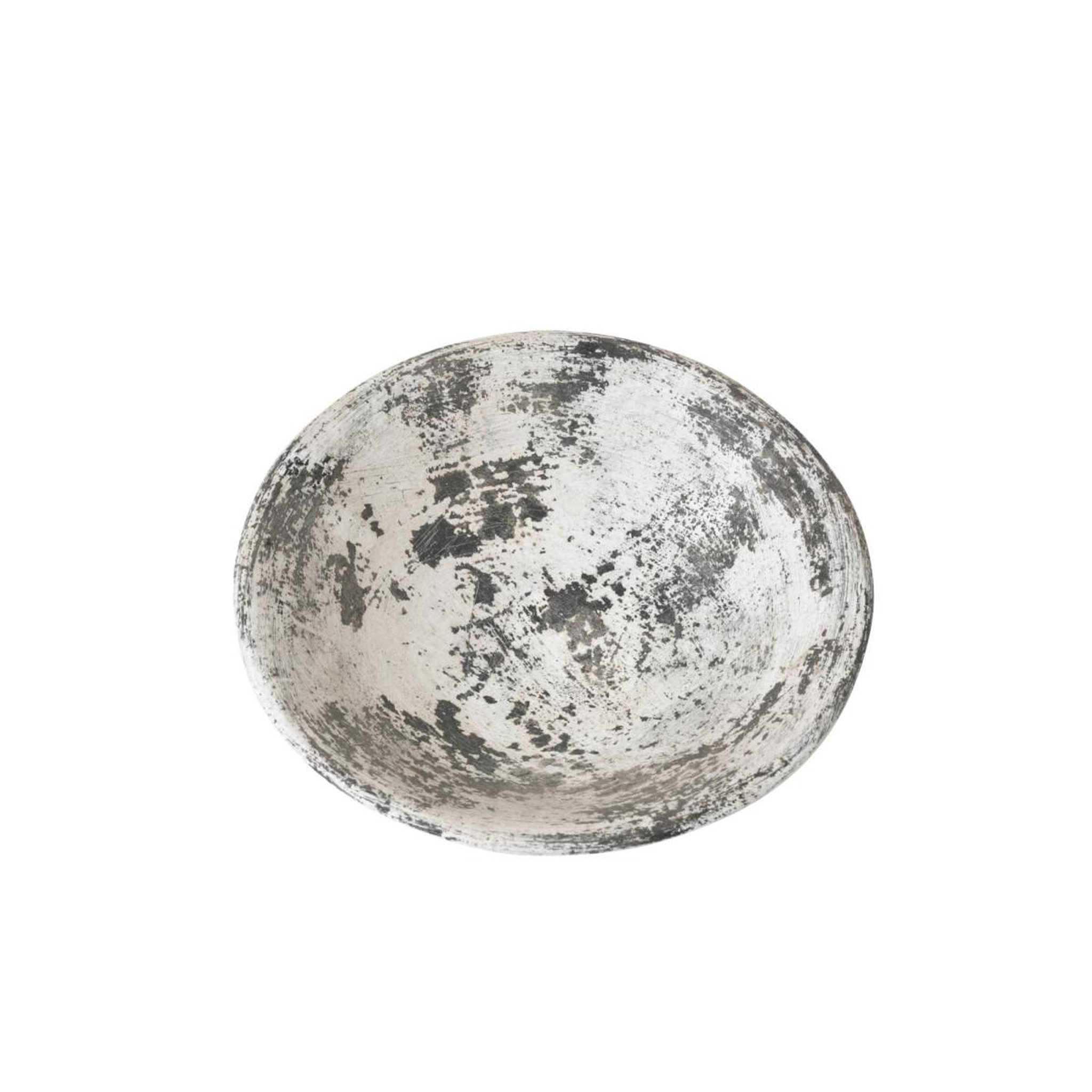Voir la diapositive 2 : J-LINE Coupelle déco en terre cuite  ruby  46cm noir & blanc