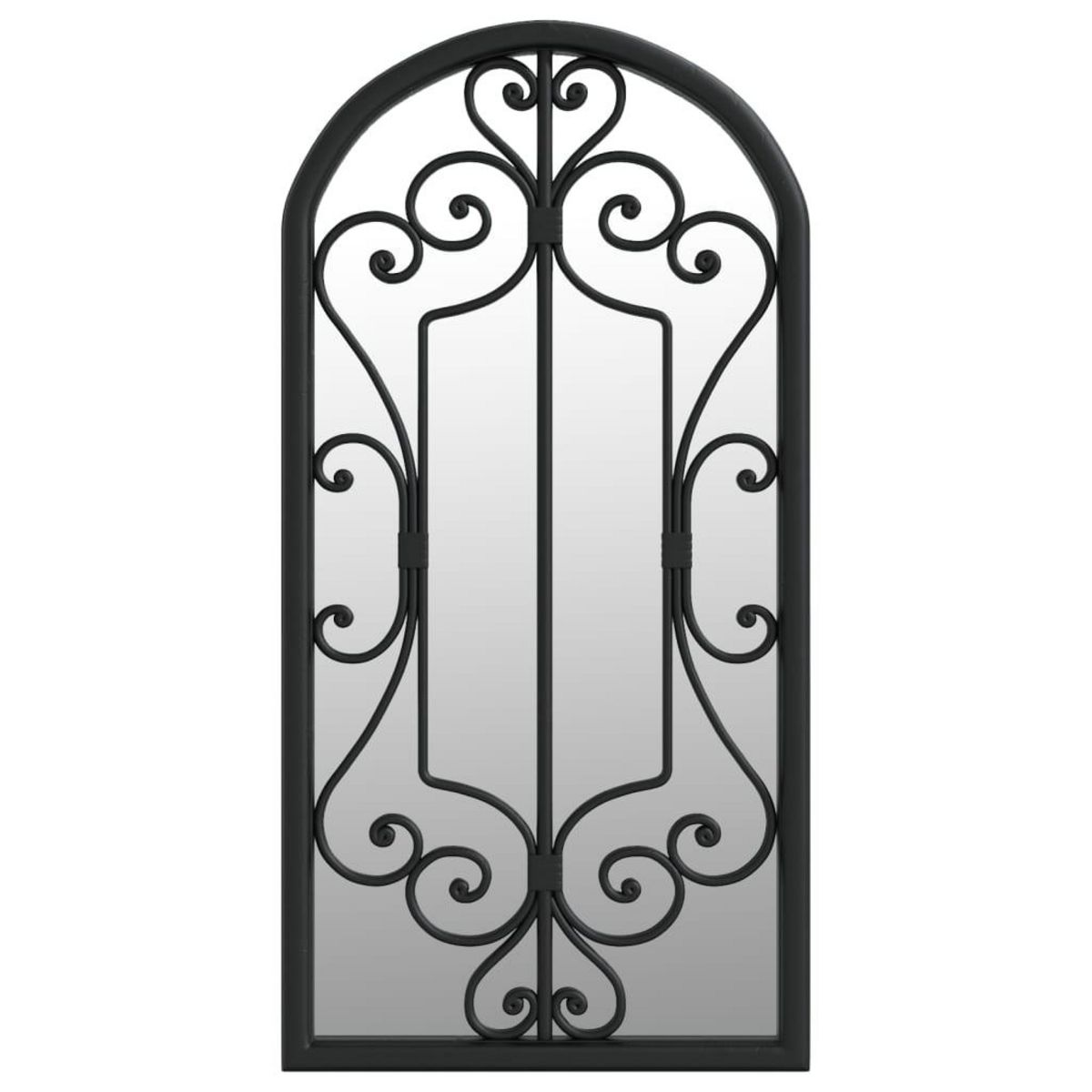 VIDAXL Miroir de jardin Noir 70x30 cm Fer pour utilisation exterieure