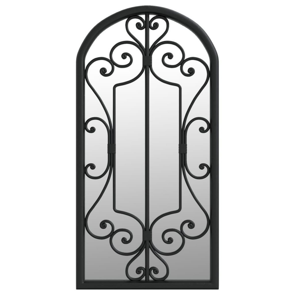 VIDAXL Miroir de jardin Noir 70x30 cm Fer pour utilisation exterieure