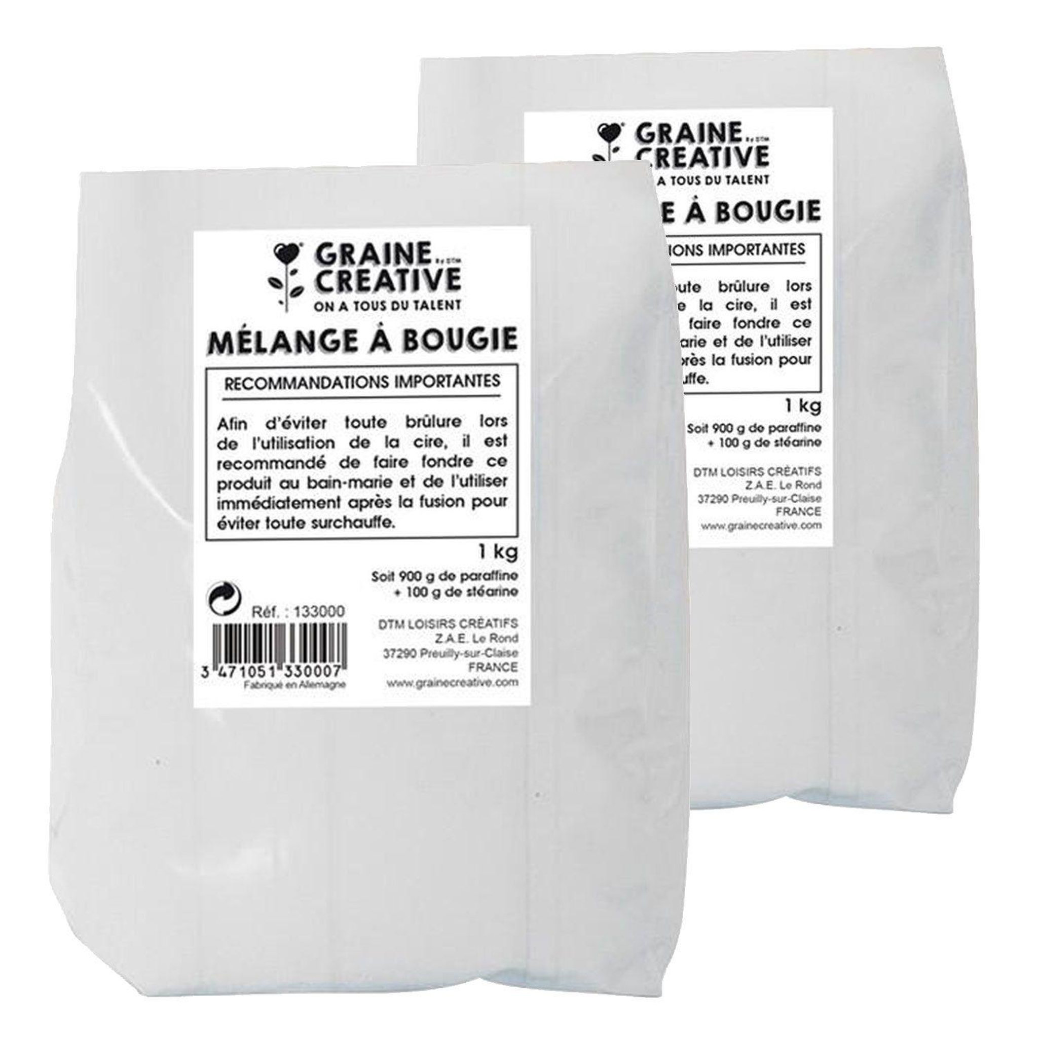 Graine créative Cire pour fabrication de bougie 2 kg