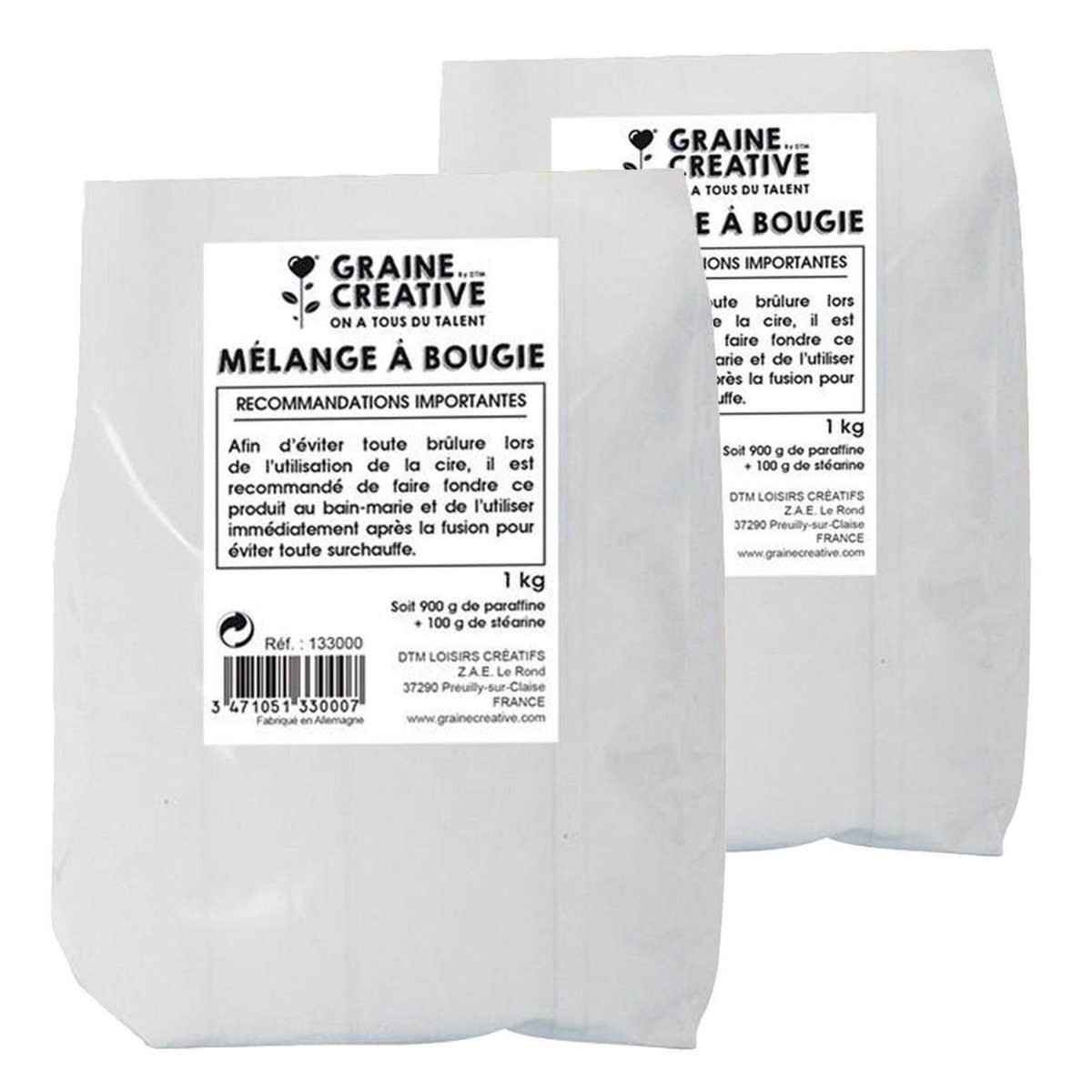 Graine créative Cire pour fabrication de bougie 2 kg