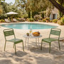 Voir la diapositive 2 : CONCEPT USINE Lot de 2 chaises de jardin empilables vertes BERGAME