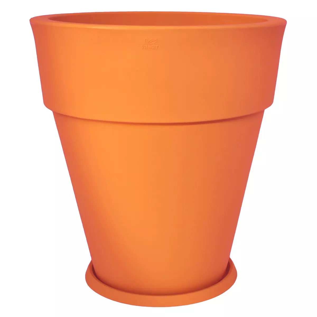 Pot rond orange 121L + soucoupe RONDO XL