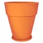 Pot rond orange 121L + soucoupe RONDO XL