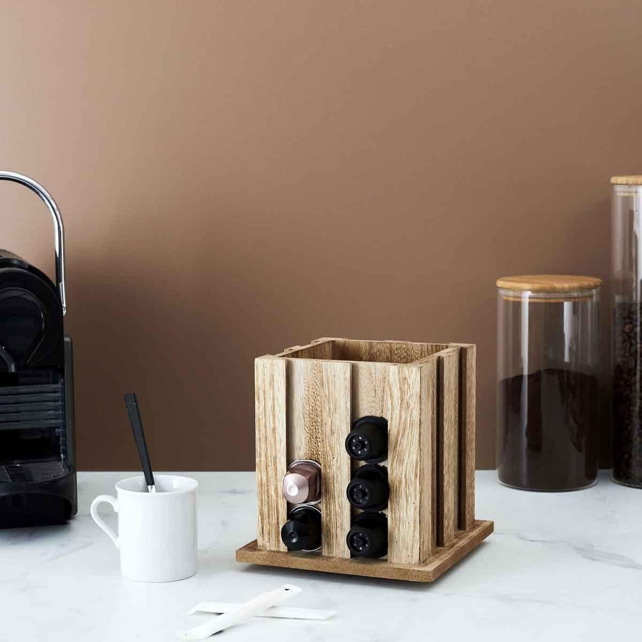 Voir la diapositive 5 : COOK CONCEPT Porte-capsules rotatif  espresso  16cm naturel