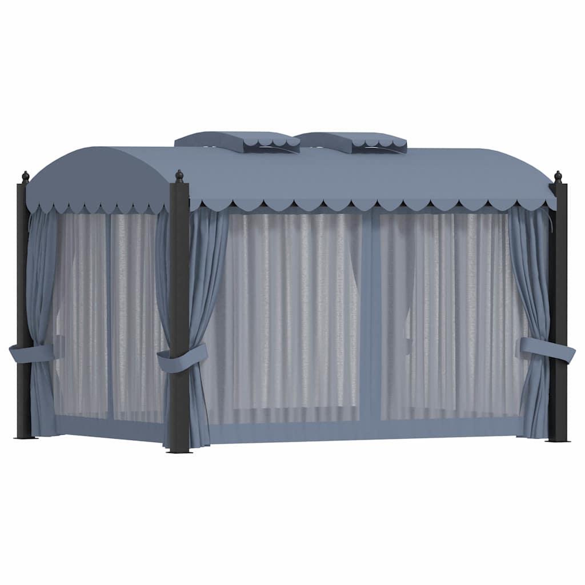 Voir la diapositive 5 : VIDAXL Tonnelle avec rideaux 3x4 m anthracite acier
