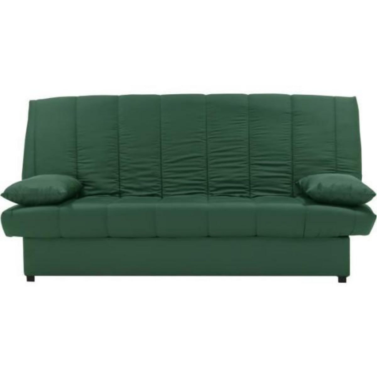 MARKET24 Banquette clic clac 3 places - Tissu 100% coton Vert - Style Contemporain - L 190 x P92 cm - MILA