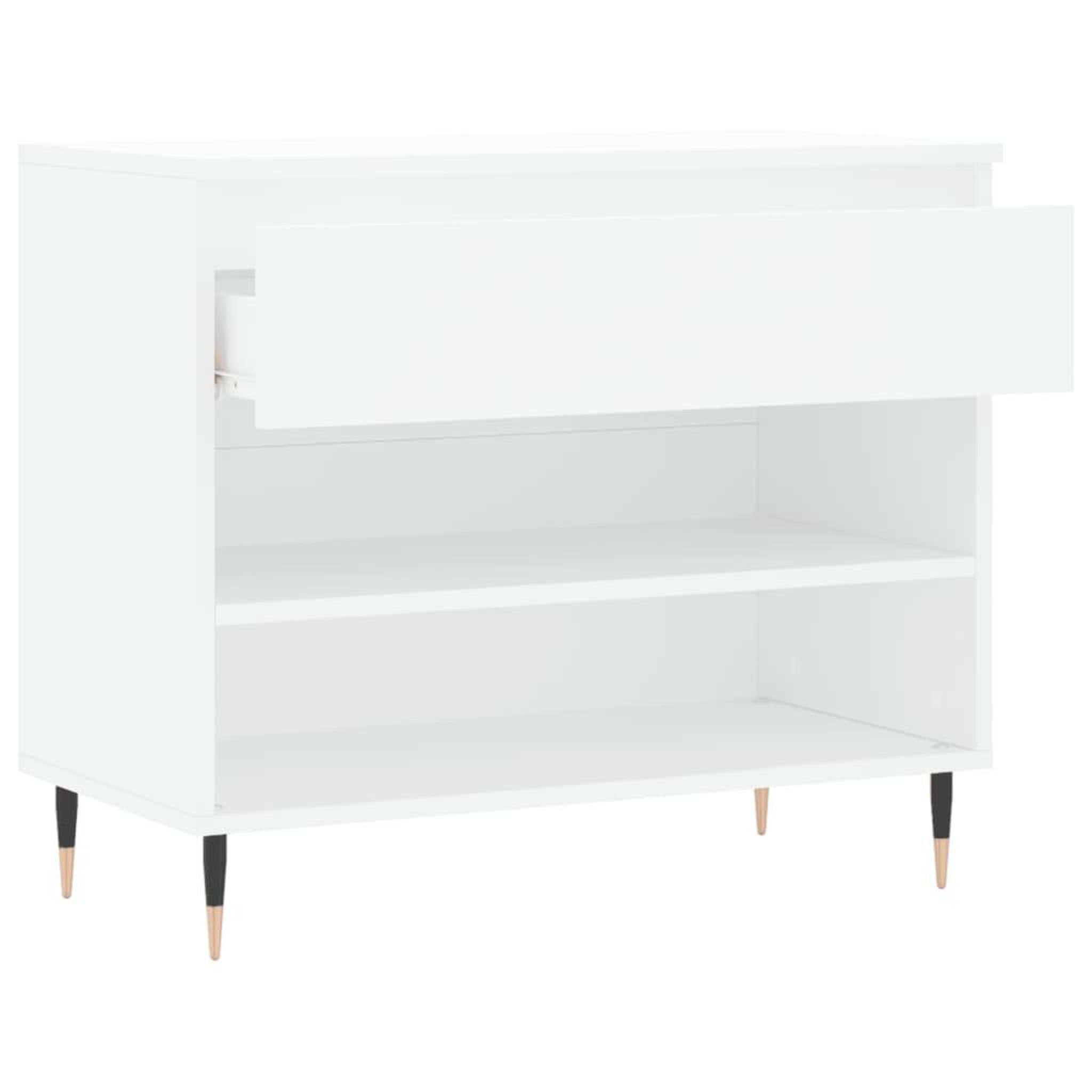 Voir la diapositive 5 : VIDAXL Armoire a chaussures Blanc 70x36x60 cm Bois d'ingenierie