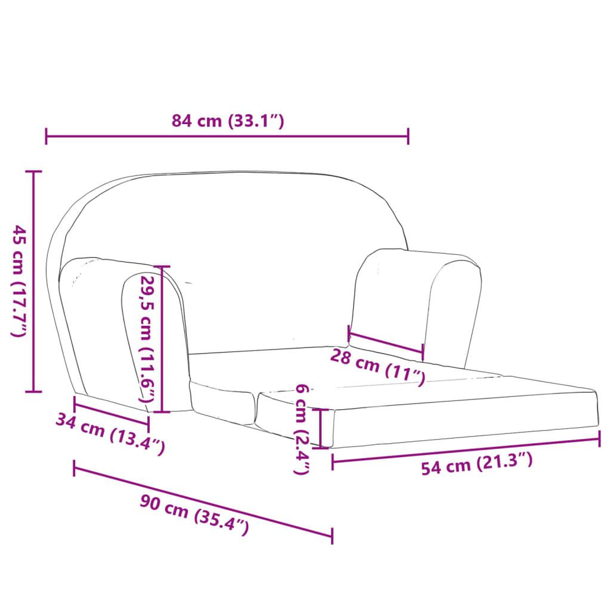 Voir la diapositive 6 : VIDAXL Chaise longue pliable pour enfants gris clair