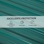 Voir la diapositive 4 : OUTSUNNY Lot de 12 panneaux - dim. 129L x 45l cm - tôle acier ondulé vert