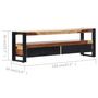 Voir la diapositive 6 : VIDAXL Meuble TV 120x30x40 cm Bois de Sesham solide