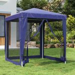 VIDAXL Tente de fete avec 4 parois laterales en maille Bleu 2x2 m PEHD