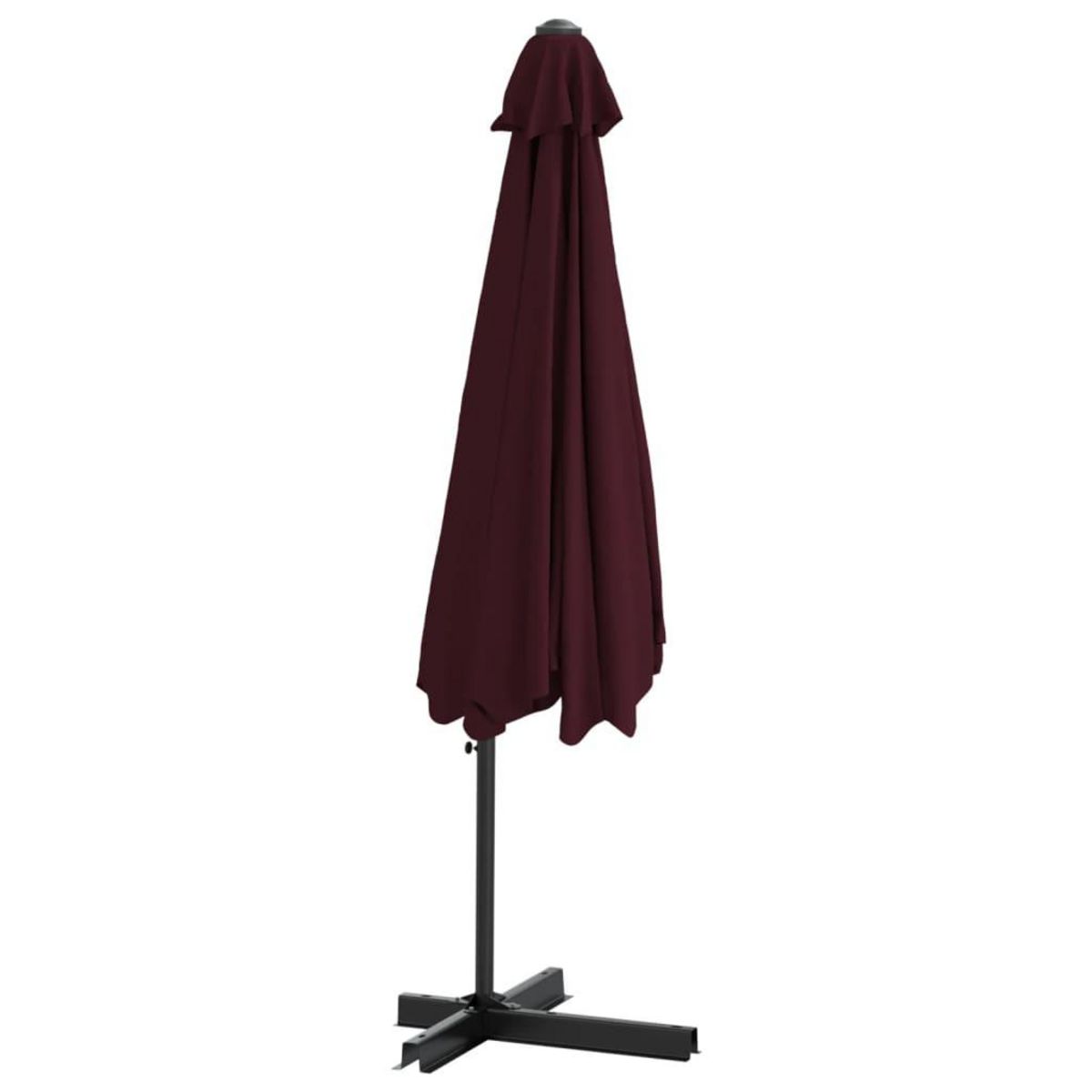 VIDAXL Parasol de jardin avec mat en acier 300 cm Rouge bordeaux