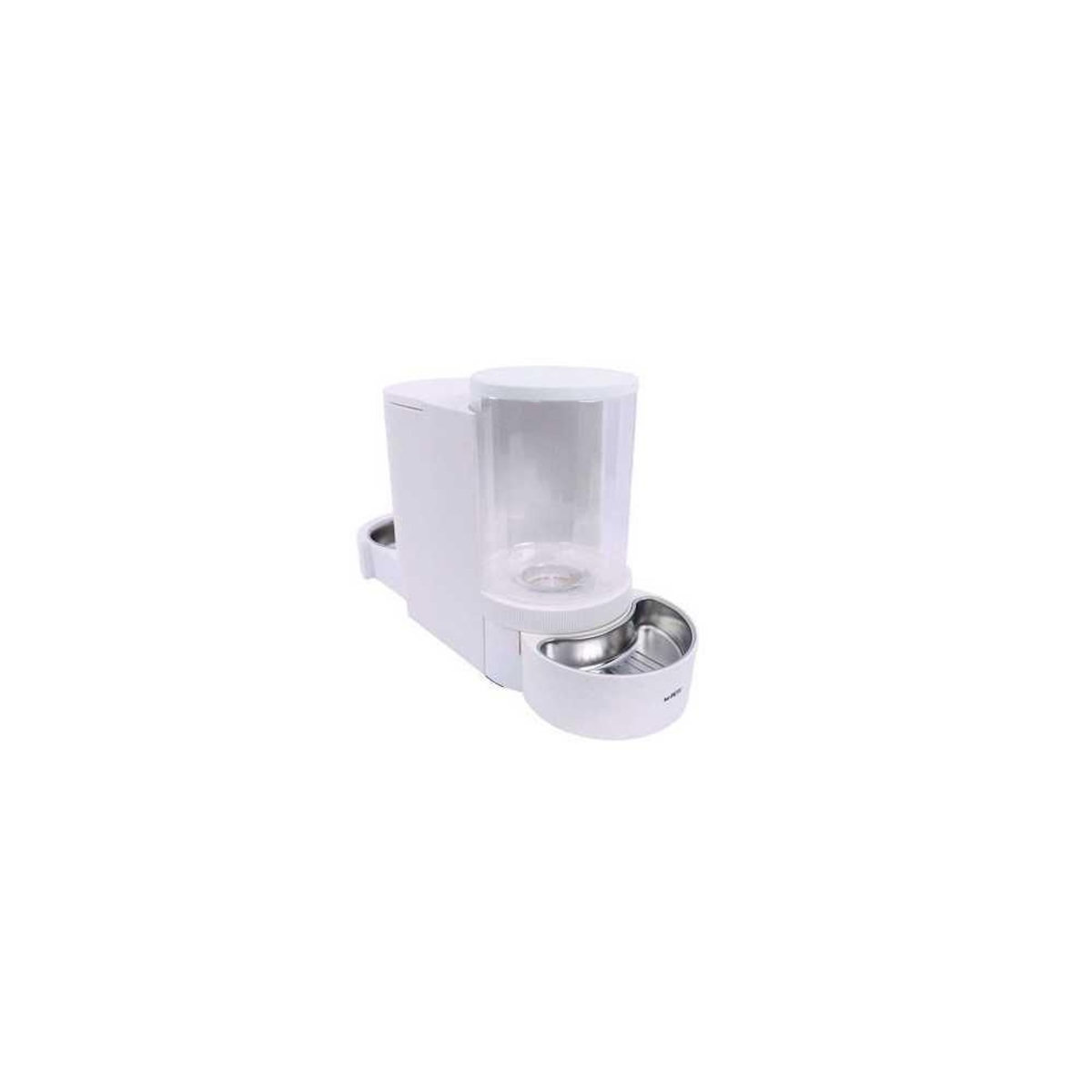 M PETS Distributeur Croquettes & Eau - M PETS - DUPLO - 1.3 kg / 3 L - 40 x 16.2 x 29.1 cm - Blanc