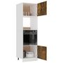 Voir la diapositive 4 : VIDAXL Armoire a micro-ondes Chene fume 60x57x207 cm Bois d'ingenierie