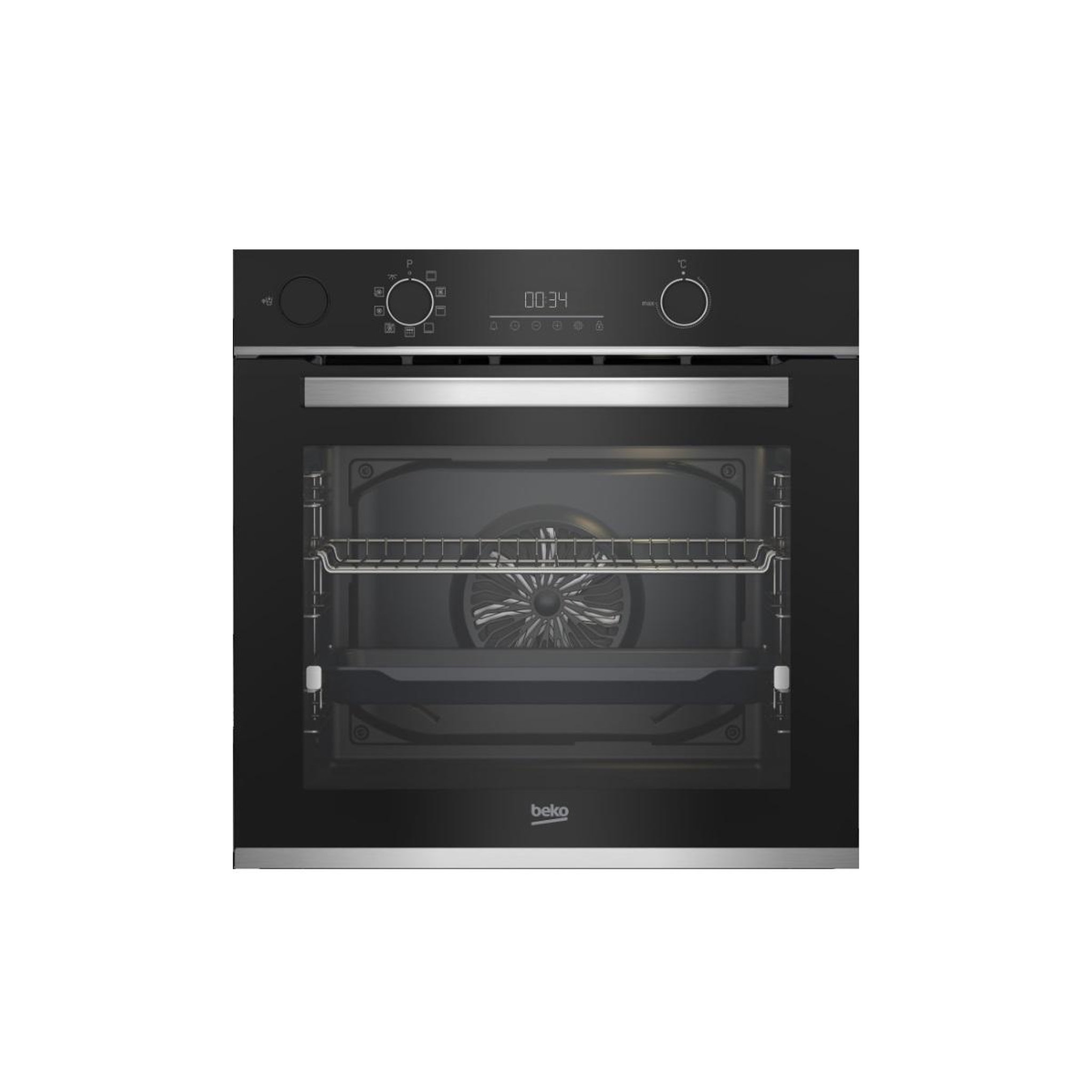 Voir la diapositive 1 : Beko Four encastrable multifonction 60cm à pyrolyse inox - bbis13300xpe-1