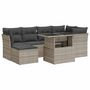 Voir la diapositive 2 : VIDAXL Salon de jardin avec coussins 7 pcs gris clair resine tressee
