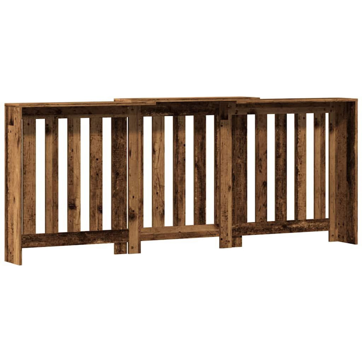 VIDAXL Cache-radiateur vieux bois 205x21,5x83,5 cm bois d'ingenierie