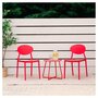 Voir la diapositive 2 : HomeStyle4U Chaise de jardin lot 4 chaises rouge