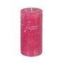  Bougie Cylindrique  Rustic  14cm Fuchsia