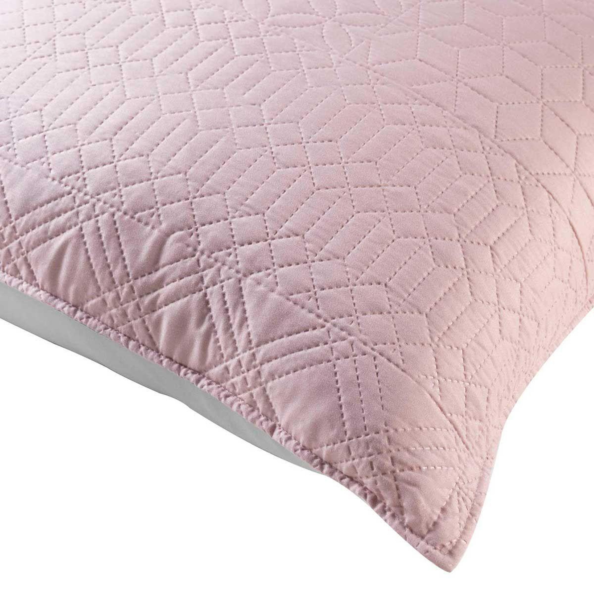 Douceur d'Intérieur Housse de coussin  cottage  45x45cm rose & gris