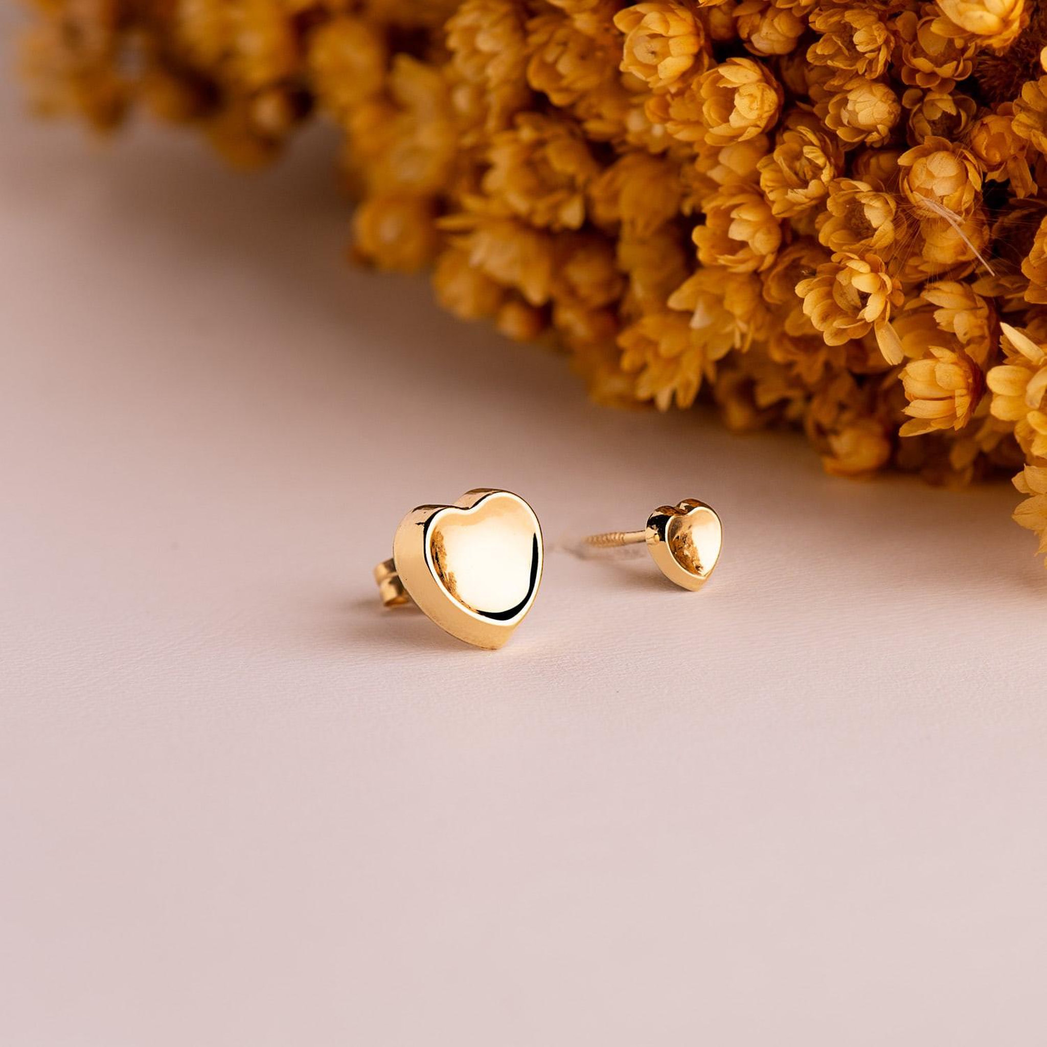 Voir la diapositive 3 : L'ATELIER D'AZUR Boucles d'Oreilles Or 18 Carats 750/000 Jaune Coeur