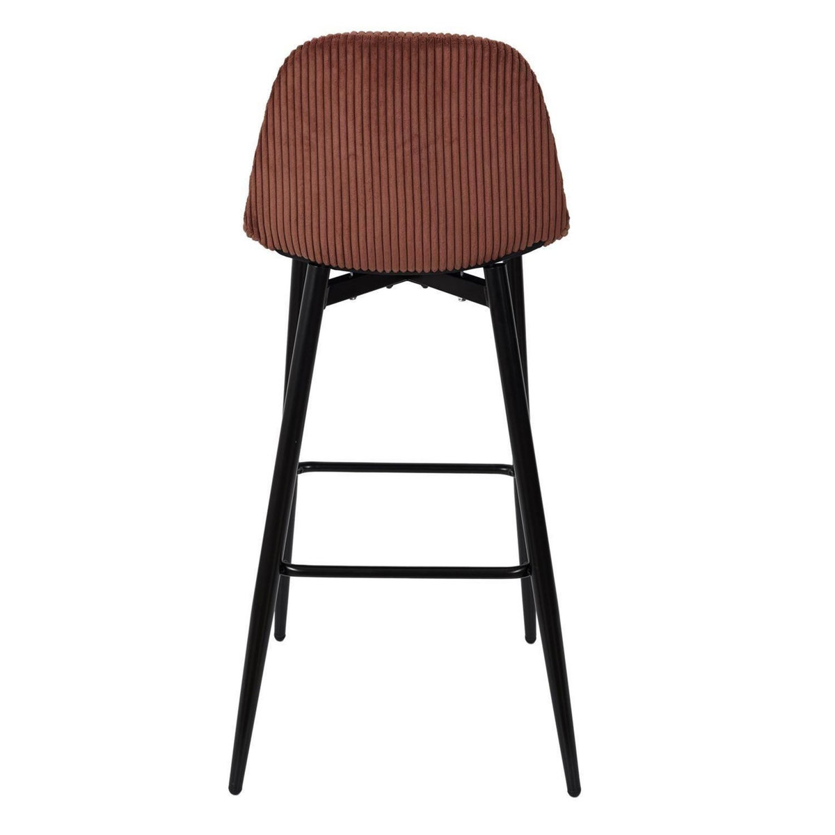 TOILINUX Lot de 2 chaises de bar côtelées SCOTT