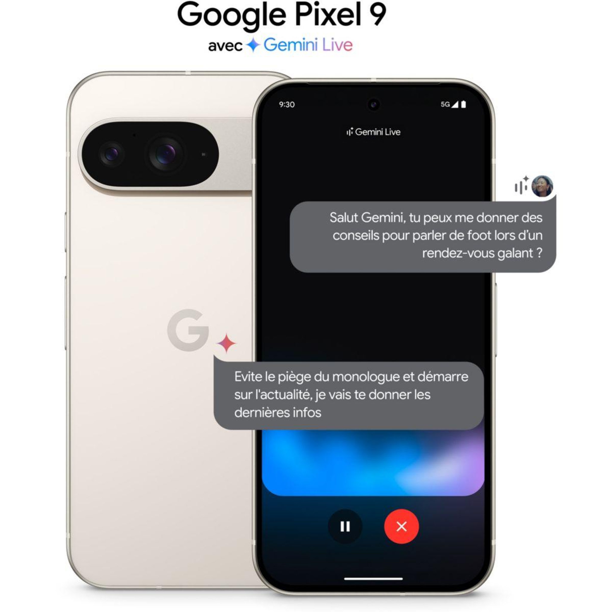 GOOGLE Smartphone Pixel 9 Porcelaine 256Go