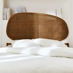 SWEEEK Tête de lit en rotin foncé. Coloris disponibles : Marron