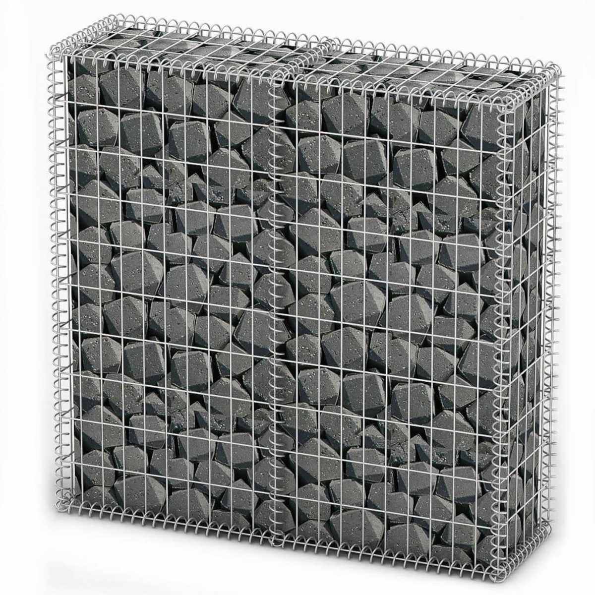 VIDAXL Panier de gabion avec couvercle Fil galvanise 100x100x30 cm