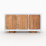 Rendez vous déco Buffet en béton blanc cassé et bois d'acacia-Eden