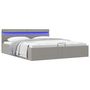 Voir la diapositive 2 : VIDAXL Cadre de lit a rangement hydraulique sans matelas 160x200 cm