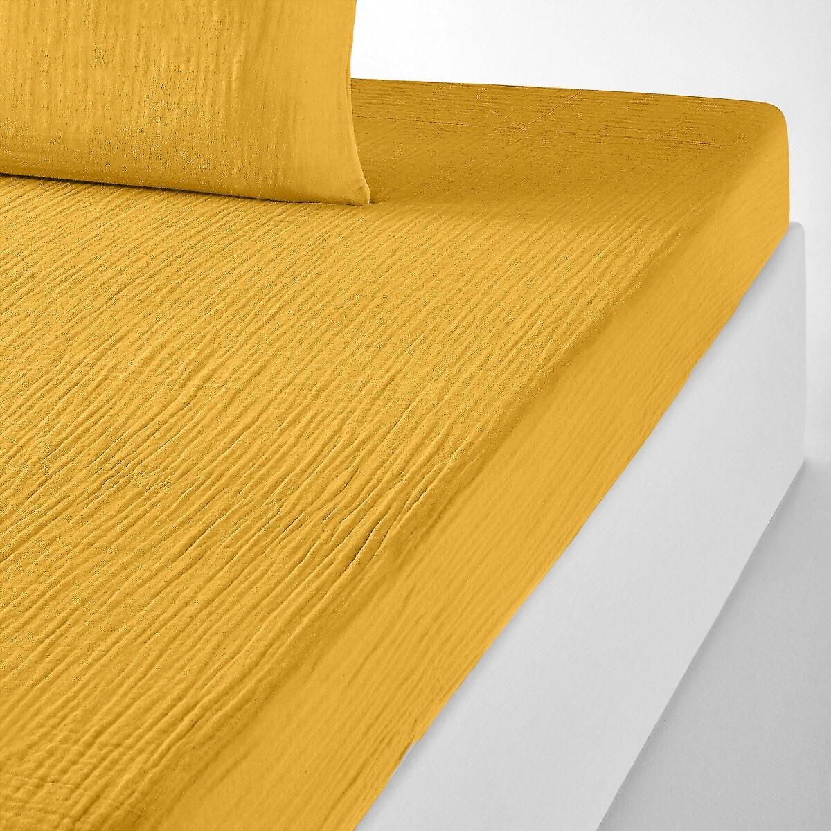 BATON ROUGE Drap housse 1000% gaze de coton