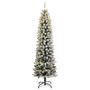 Voir la diapositive 2 : VIDAXL Sapin de Noël artificiel 300 LED et neige floquée 210 cm