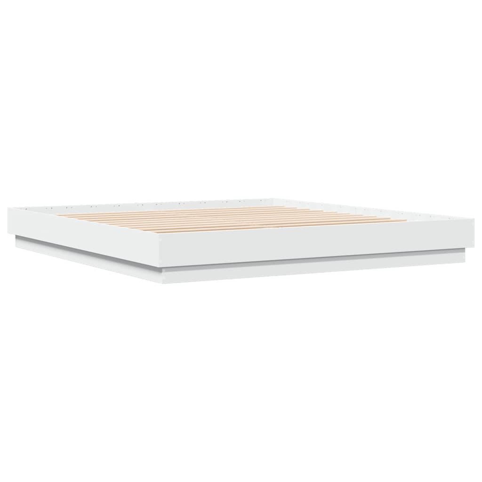 Voir la diapositive 3 : VIDAXL Cadre de lit avec LED sans matelas blanc 180x200 cm