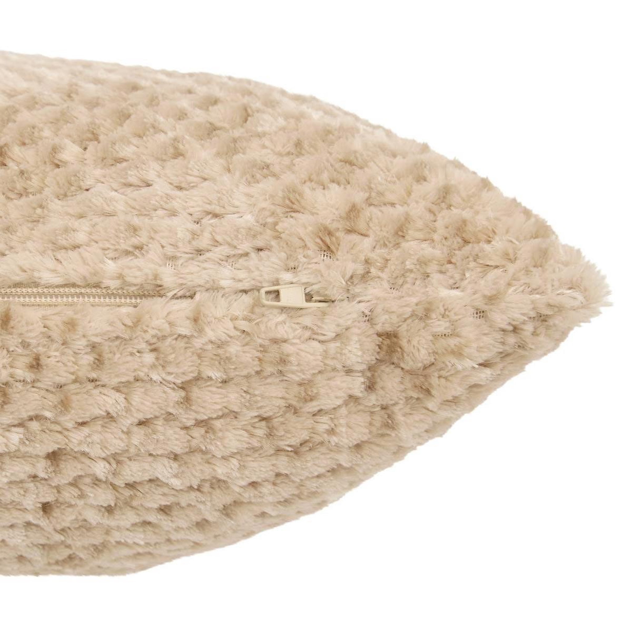Voir la diapositive 2 : ATMOSPHERA Coussin jacquard en flanelle  lyno  40x40cm beige