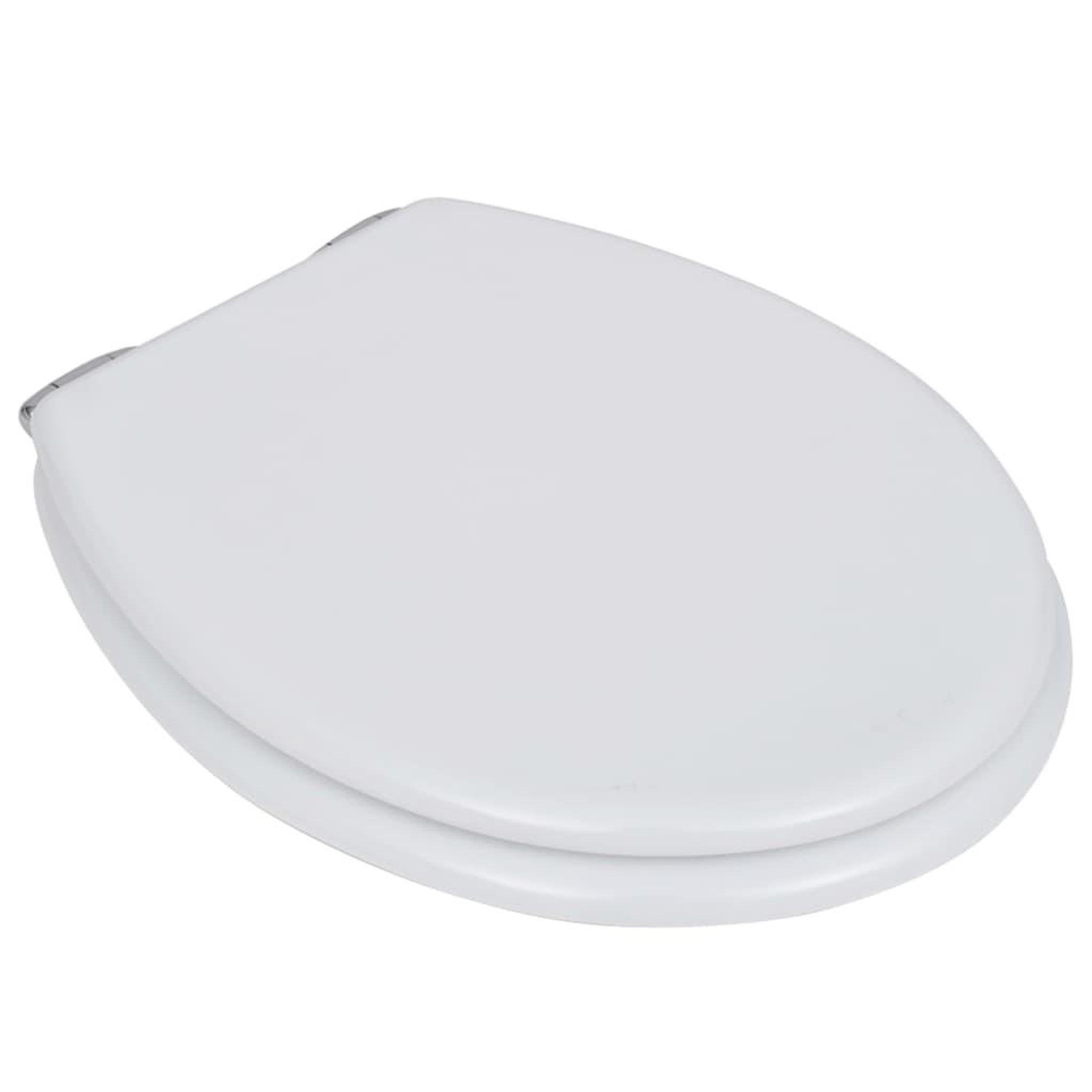 Voir la diapositive 3 : VIDAXL Siege de toilette MDF Couvercle a fermeture en douceur Blanc