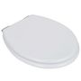 Voir la diapositive 3 : VIDAXL Siege de toilette MDF Couvercle a fermeture en douceur Blanc
